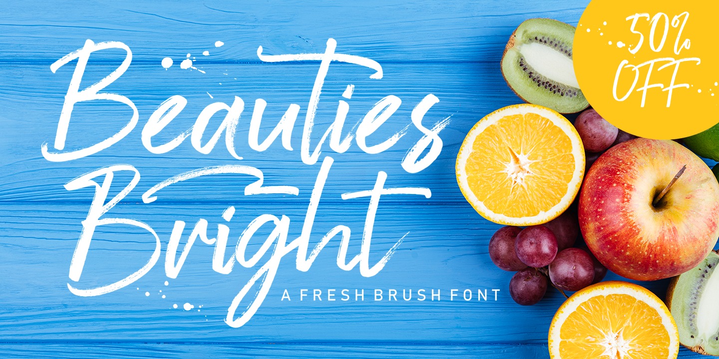 Beauties Bright Bright Font preview